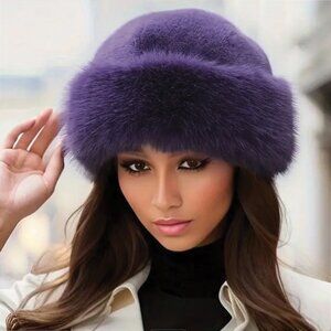 Faux Fur Winter Hat — Luxurious Style, Cozy & Soft. French Lavender